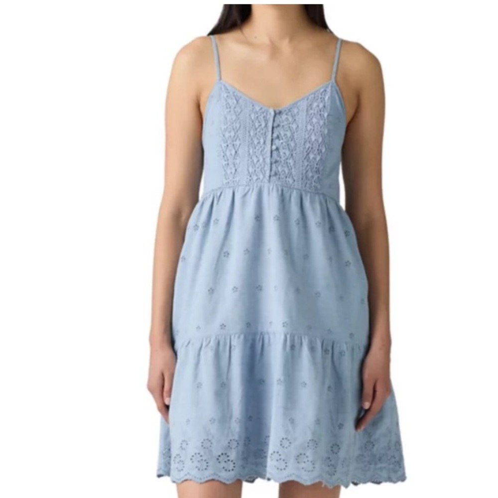 Levi's Light Blue Eyelet Dress NWT